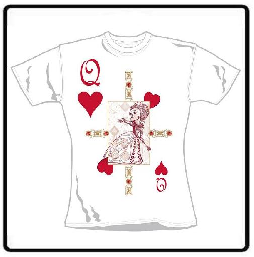 RED QUEEN CARD GIRLIE T SHIRT