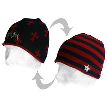 GORRO REVERSIBLE CREUS VERMELLES/ RATLLES (MIAMI INK)