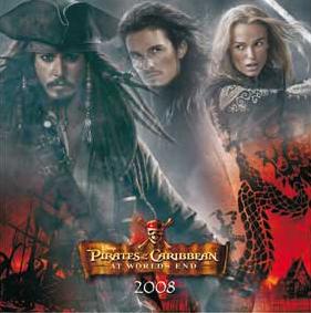PIRATES OF THE CARIBEEAN CALENDAR 2008 (AT THE WORLD'S END)