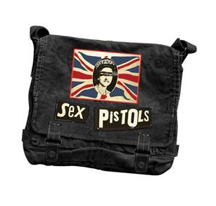 DISTRESSED QUEEN LOGO MESSENGER BAG